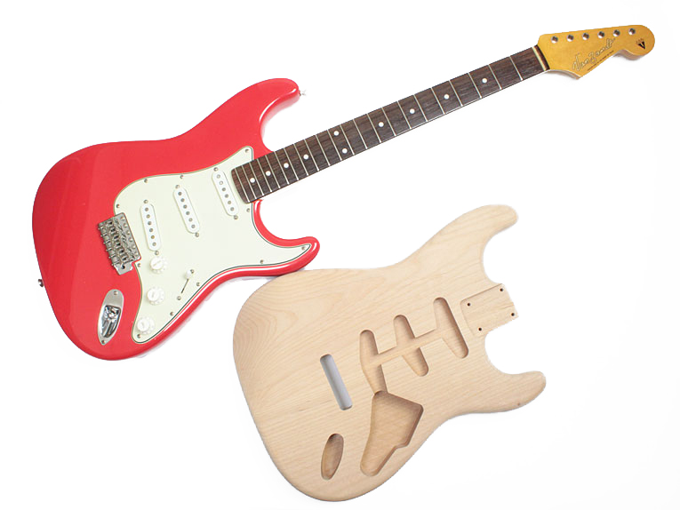 【新規購入】ストラトキャスターネック（No158）貼りメイプルメイプルネイチャーカラー ギター