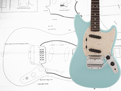 Fender ムスタング スタイル製図通販｜ギターワークス